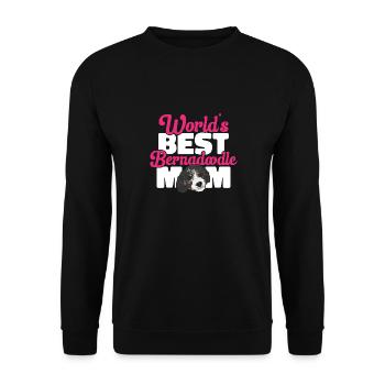 Bernedoodle Dog - Unisex Sweatshirt - black - Front - Alina (178cm) & Michal (187cm)