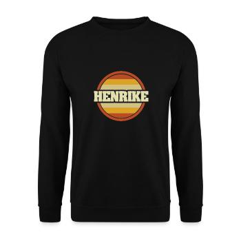 Geschenk für Henrike - Unisex Pullover - Schwarz - Vorne - Alina (178cm) & Michal (187cm)