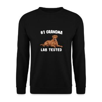 Fuchsroter Labrador Retriever Fox Red Labrador - Unisex Pullover - Schwarz - Vorne - Alina (178cm) & Michal (187cm)