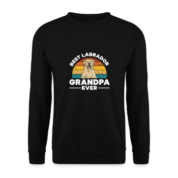 Yellow Labrador Retriever - Unisex Sweatshirt - black - Front - Alina (178cm) & Michal (187cm)