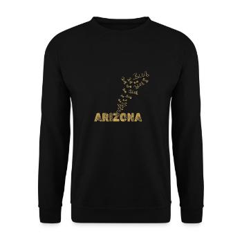 Arizona als Boot - Unisex Pullover - Schwarz - Vorne - Alina (178cm) & Michal (187cm)