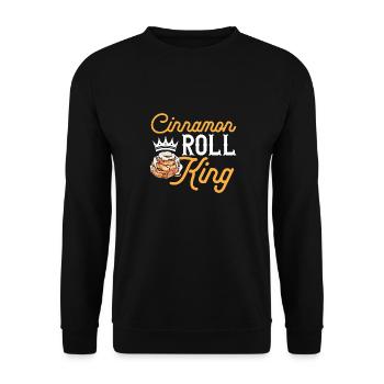 Rouleau à la cannelle - Sweat-shirt Unisexe - noir - Devant - Alina (178cm) & Michal (187cm)