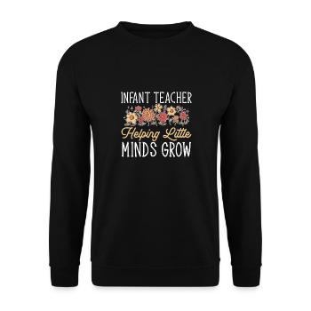 Kindergarten Teacher Daycare Center Educator - Unisex Sweatshirt - black - Front - Alina (178cm) & Michal (187cm)