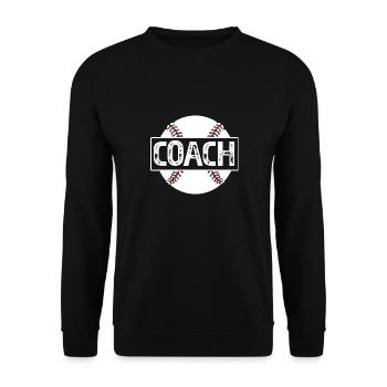 Entraîneur de baseball - Sweat-shirt Unisexe - noir - Devant - Alina (178cm) & Michal (187cm)
