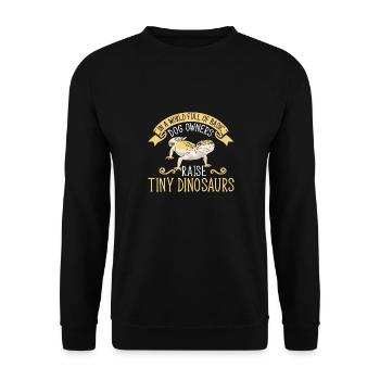 Leopard Gecko Reptile Pet Gecko - Unisex Sweatshirt - black - Front - Alina (178cm) & Michal (187cm)