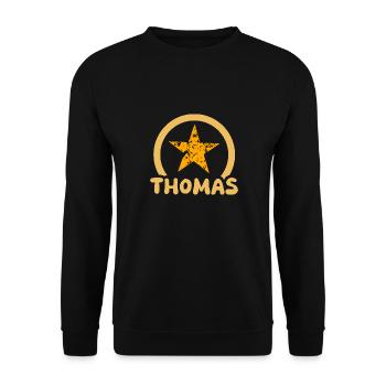 Thomas - Unisex Pullover - Schwarz - Vorne - Alina (178cm) & Michal (187cm)