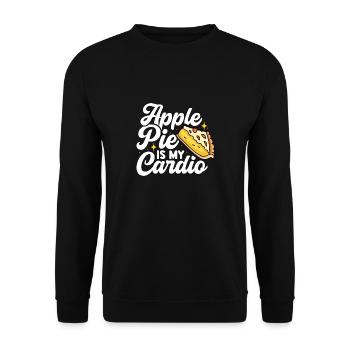 Apfelkuchen ist mein Cardio-Thanksgiving-Apfelkuchen-Liebhaber - Unisex Pullover - Schwarz - Vorne - Alina (178cm) & Michal (187cm)