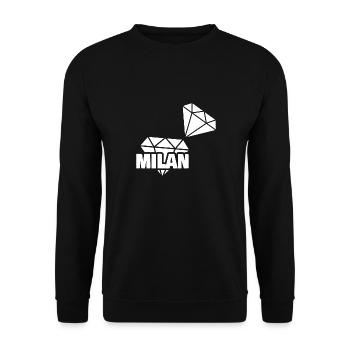 Milan as precious - Unisex Sweatshirt - black - Front - Alina (178cm) & Michal (187cm)