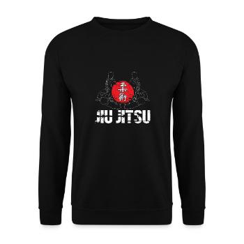 Jiu Jitsu Self Defense - Unisex Sweatshirt - black - Front - Alina (178cm) & Michal (187cm)