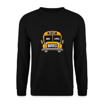 School Bus Driver School Bus - Unisex Sweatshirt - black - Front - Alina (178cm) & Michal (187cm)