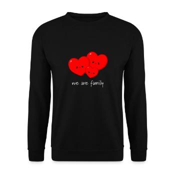 Coeurs - famille - Sweat-shirt Unisexe - noir - Devant - Alina (178cm) & Michal (187cm)