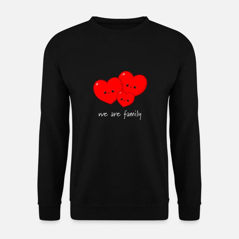 Herzen - Familie - Unisex Pullover - Schwarz