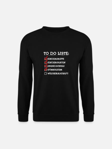TO DO liste schulabschluss Gymnasium - Unisex Pullover - Schwarz