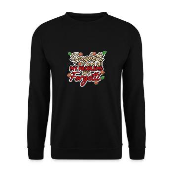 Spaghetti Make Problems Forgetti Pasta Noodles - Unisex Sweatshirt - black - Front - Alina (178cm) & Michal (187cm)