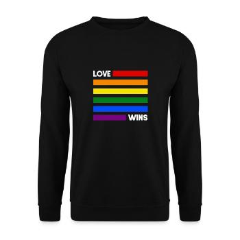 LGBT Rainbow Gay Pride Homo Lesbian Gay - Unisex Sweatshirt - black - Front - Alina (178cm) & Michal (187cm)