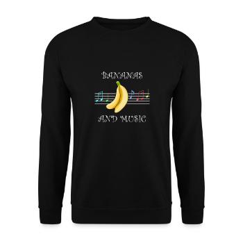 Exotic Fruit Delicious Banana Funny Saying - Unisex Sweatshirt - black - Front - Alina (178cm) & Michal (187cm)