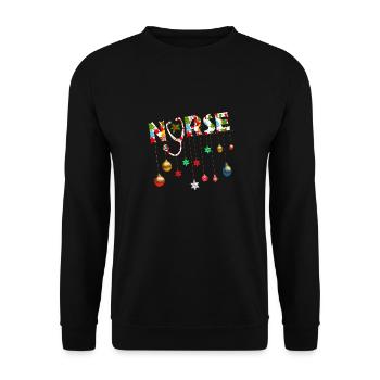 I Am A Nurse And I Love Christmas Holiday - Unisex Sweatshirt - black - Front - Alina (178cm) & Michal (187cm)
