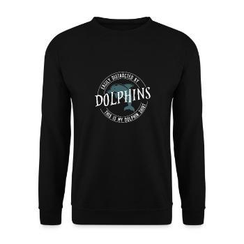 Mignon dauphins Animaux marins Animaux sauvages - Sweat-shirt Unisexe - noir - Devant - Alina (178cm) & Michal (187cm)