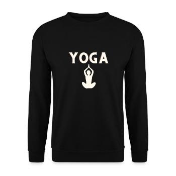 yoga - Unisex Pullover - Schwarz - Vorne - Alina (178cm) & Michal (187cm)