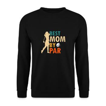 Best MOM By PAR Cool Retro Vintage Golfer Designs - Unisex Sweatshirt - black - Front - Alina (178cm) & Michal (187cm)