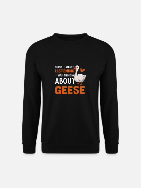 Thinking About Geese Bird Nature - Unisex Sweatshirt - black