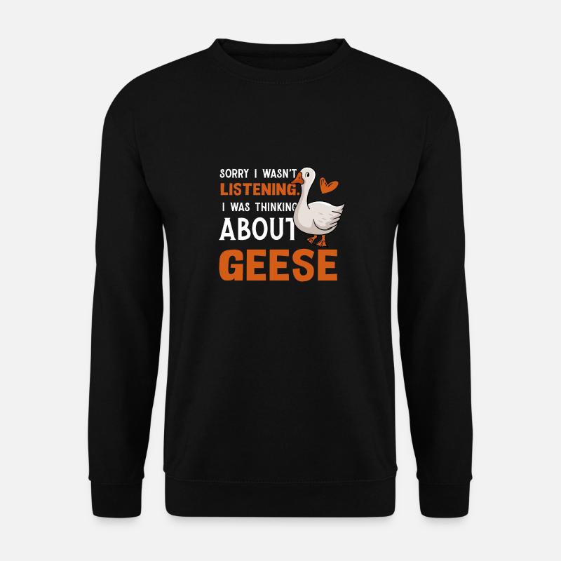 Thinking About Geese Bird Nature - Unisex Sweatshirt - black