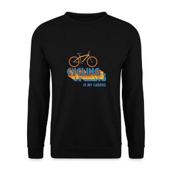 Le cyclisme comme cardio-ironique, expression - Sweat-shirt Unisexe - noir - Devant - Alina (178cm) & Michal (187cm)