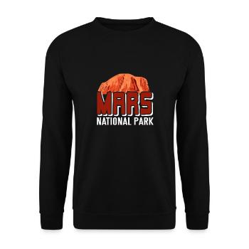 MARS National Park Retro Outer Space Planet - Unisex Sweatshirt - black - Front - Alina (178cm) & Michal (187cm)