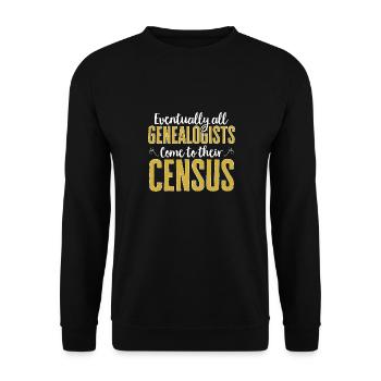 Généalogie Généalogie Généalogiste - Sweat-shirt Unisexe - noir - Devant - Alina (178cm) & Michal (187cm)