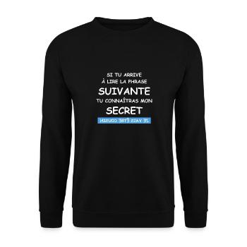 Je vais être cousin - Sweat-shirt Unisexe - noir - Devant - Alina (178cm) & Michal (187cm)