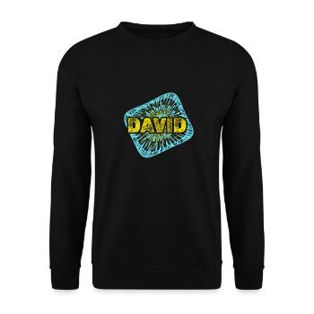 Hobby David - Unisex Sweatshirt - black - Front - Alina (178cm) & Michal (187cm)