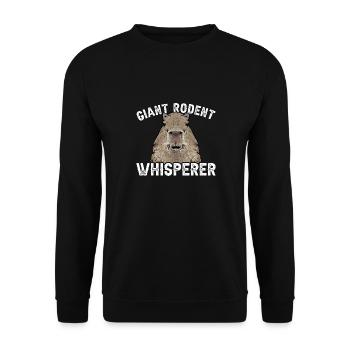 Capybara rodent - Unisex Sweatshirt - black - Front - Alina (178cm) & Michal (187cm)