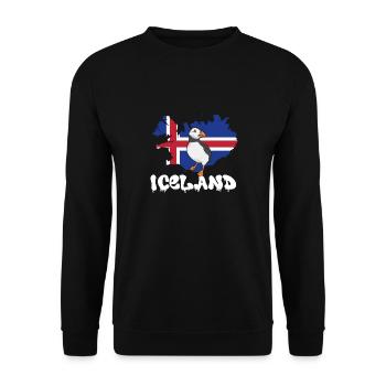 puffin, puffin, auks, lunde - Unisex Sweatshirt - black - Front - Alina (178cm) & Michal (187cm)
