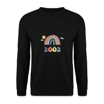 Die Welt zu einem besseren Ort machen seit 2002, 21. - Unisex Pullover - Schwarz - Vorne - Alina (178cm) & Michal (187cm)