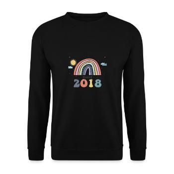 Making The a World Better Place Since 2018, 5th - Unisex Sweatshirt - black - Front - Alina (178cm) & Michal (187cm)
