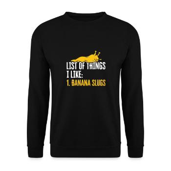 Banana Snail Snail - Unisex Sweatshirt - black - Front - Alina (178cm) & Michal (187cm)