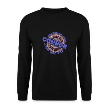Vorname Connor - Unisex Pullover - Schwarz - Vorne - Alina (178cm) & Michal (187cm)