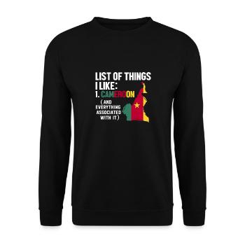 Flag of Cameroon Cameroon - Unisex Sweatshirt - black - Front - Alina (178cm) & Michal (187cm)