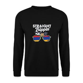 Straight Trippin' ' Arménie Vacances Tour Voyage - Sweat-shirt Unisexe - noir - Devant - Alina (178cm) & Michal (187cm)
