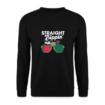 Straight Trippin' Bangladesh Vacation Tour Travel - Unisex Sweatshirt - black - Front - Alina (178cm) & Michal (187cm)