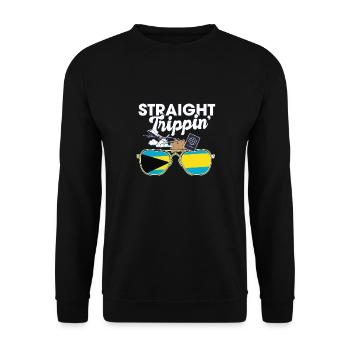 Straight Trippin' Bahamas Vacances Tour Voyage - Sweat-shirt Unisexe - noir - Devant - Alina (178cm) & Michal (187cm)