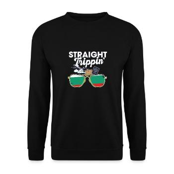 Straight Trippin' Bulgaria Vacation Tour Travel - Unisex Sweatshirt - black - Front - Alina (178cm) & Michal (187cm)