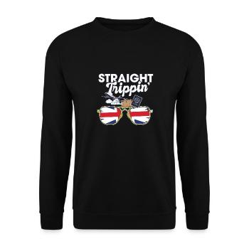 Straight Trippin' ' Britain Vacation Tour Voyage - Sweat-shirt Unisexe - noir - Devant - Alina (178cm) & Michal (187cm)