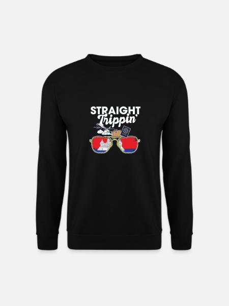 Straight Trippin' Cambodia Vacation Tour Travel - Unisex Pullover - Schwarz