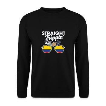 Straight Trippin' ' Colombia Vacation Tour Voyage - Sweat-shirt Unisexe - noir - Devant - Alina (178cm) & Michal (187cm)