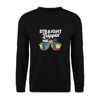 Straight Trippin' Ethiopie Vacances Tour Voyage - Sweat-shirt Unisexe - noir - Devant - Alina (178cm) & Michal (187cm)