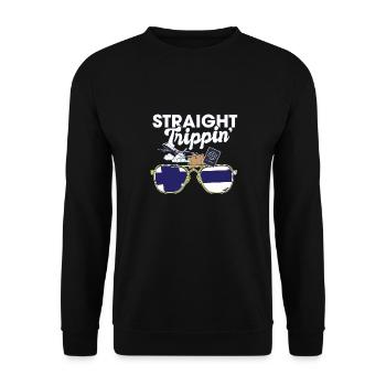 Straight Trippin' Finland Vacances Tour Voyage - Sweat-shirt Unisexe - noir - Devant - Alina (178cm) & Michal (187cm)