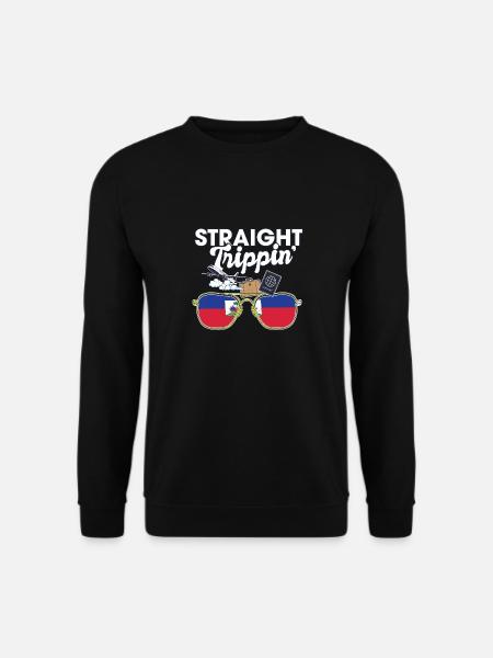 Straight Trippin' Haïti Vacances Tour Voyage - Sweat-shirt Unisexe - noir