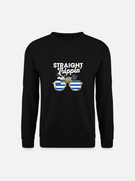 Straight Trippin' Greece Vacation Tour Travel - Unisex Pullover - Schwarz