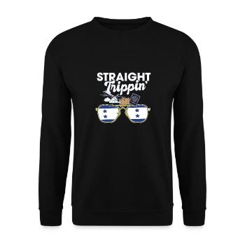 Straight Trippin' ' Honduras Vacances Tour Voyage - Sweat-shirt Unisexe - noir - Devant - Alina (178cm) & Michal (187cm)